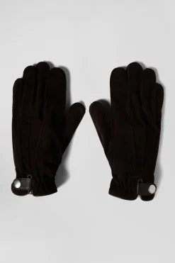 Brown leather gloves