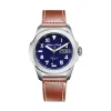 Brown leather quartz watch