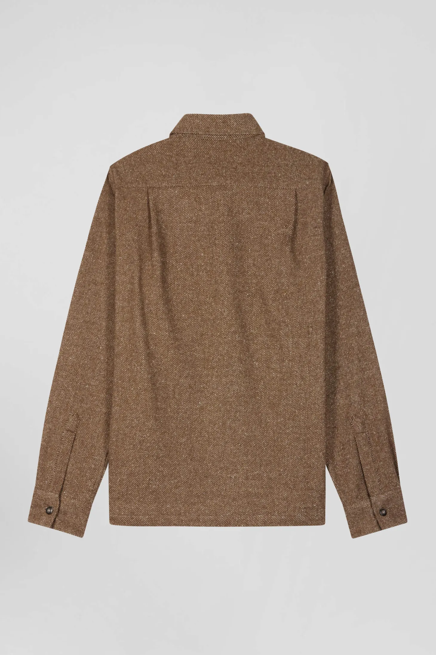 Brown mixed cotton shirt