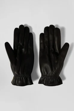 Brown smooth leather gloves