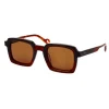 Brown square acetate sunglasses