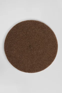Brown wool beret