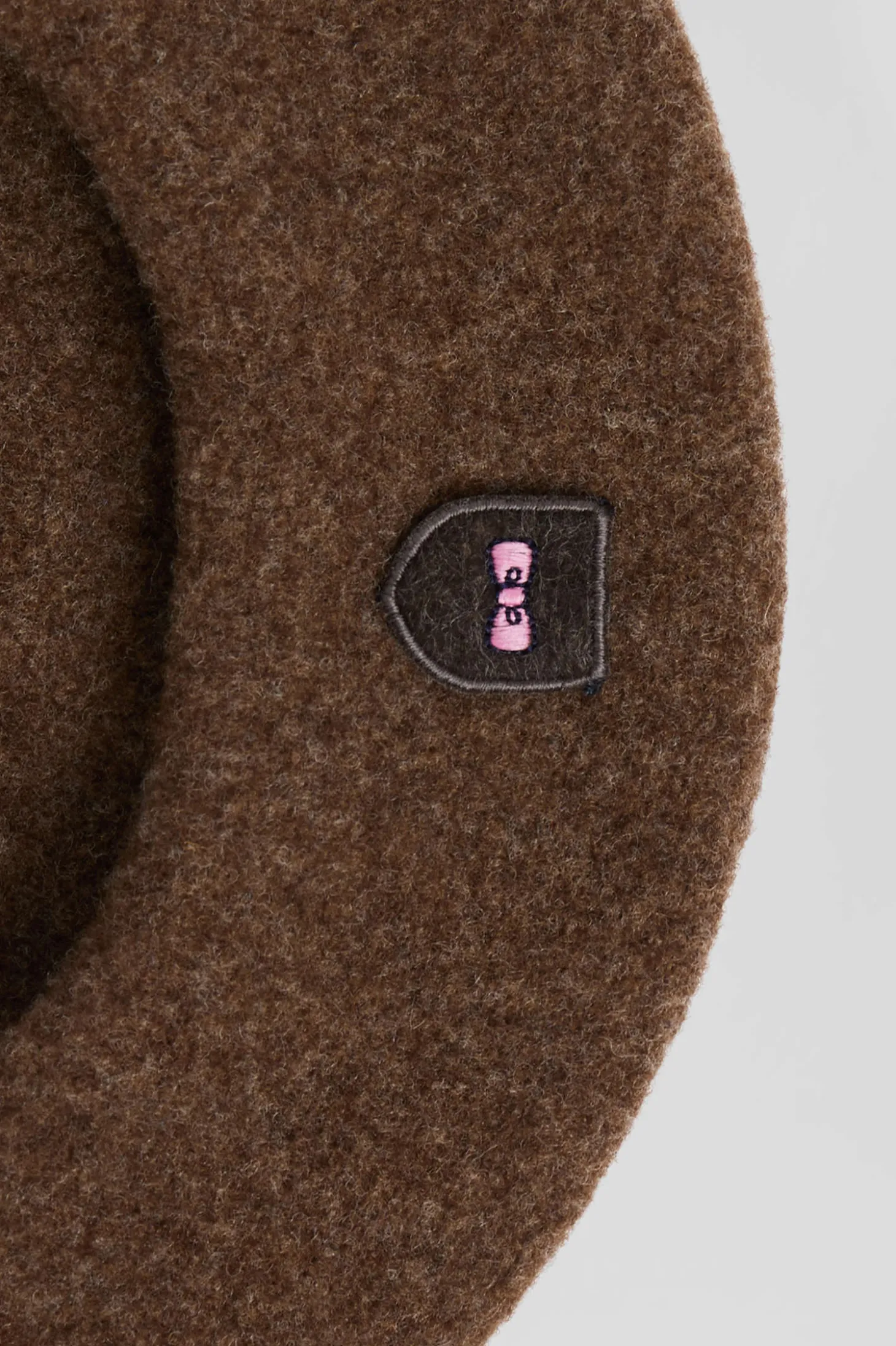Brown wool beret