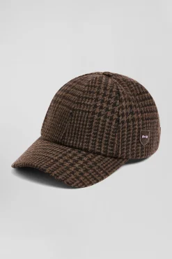 Brown wool blend cap