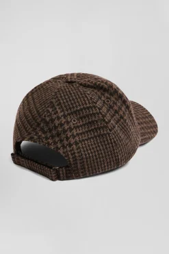 Brown wool blend cap