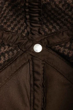 Brown wool blend cap