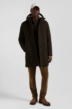 Brown wool parka