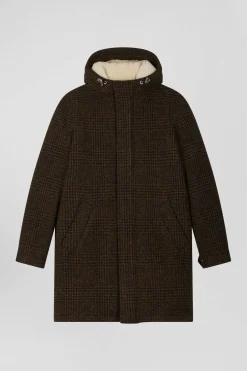 Brown wool parka