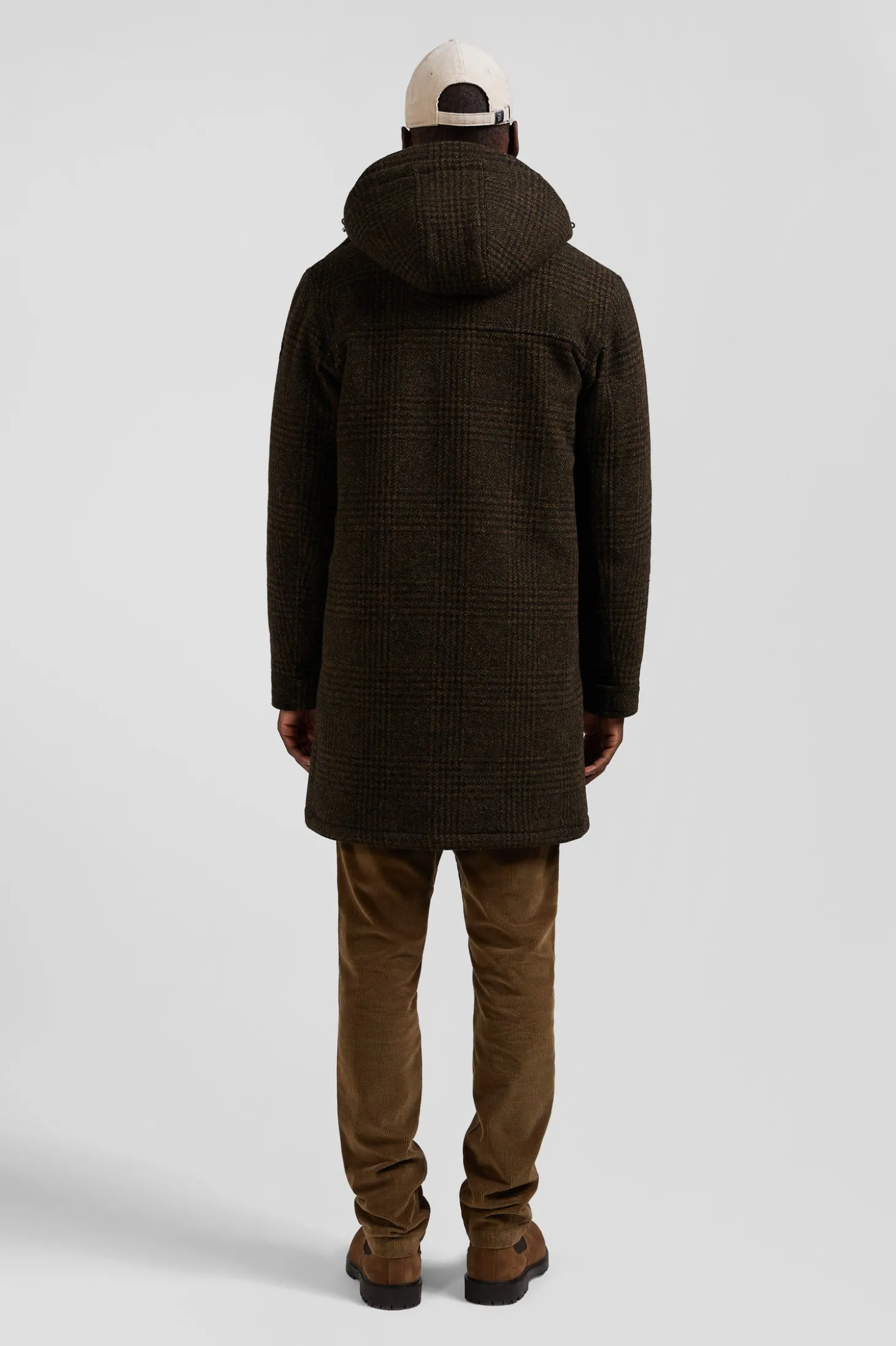 Brown wool parka