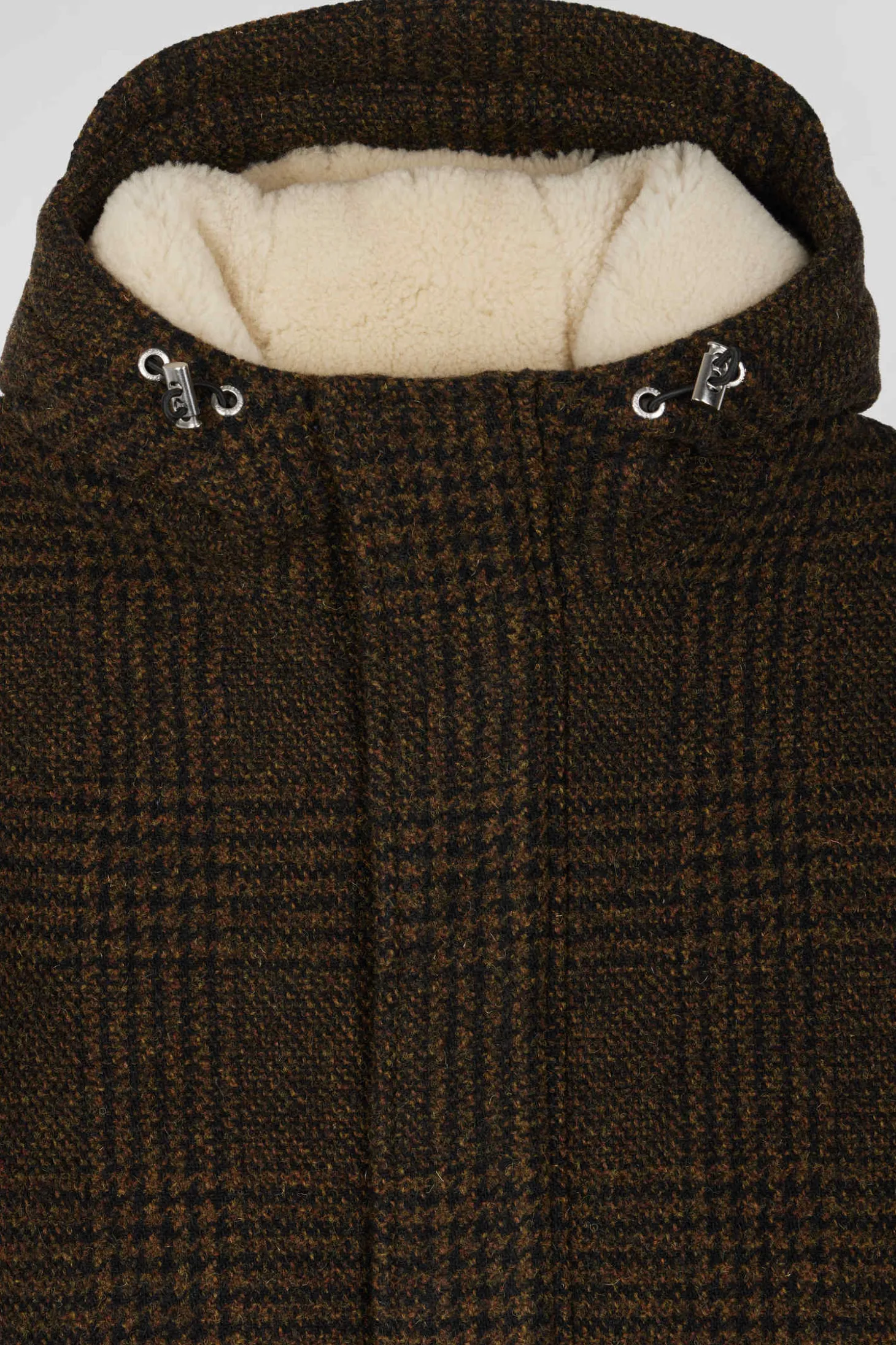 Brown wool parka