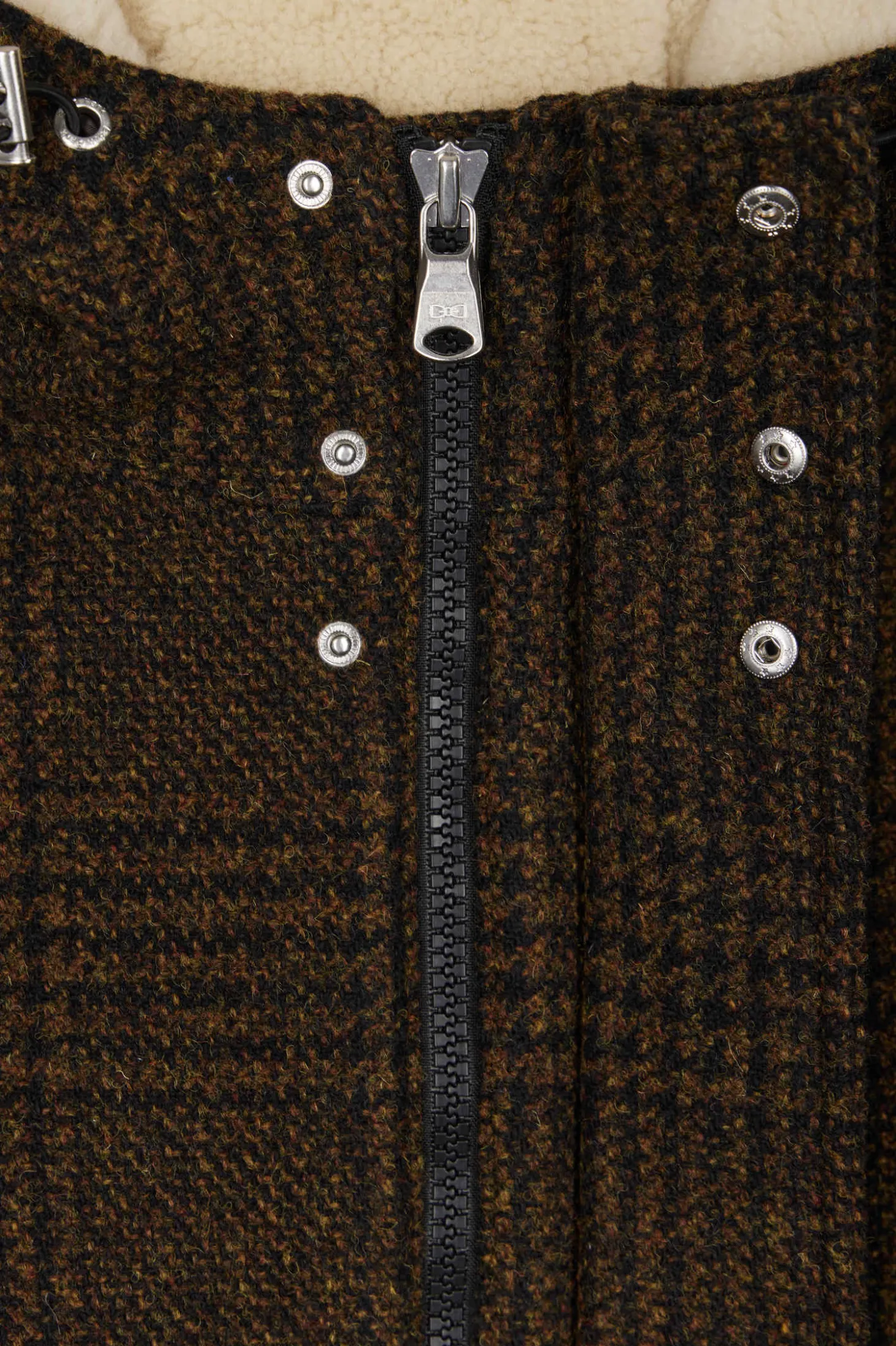 Brown wool parka