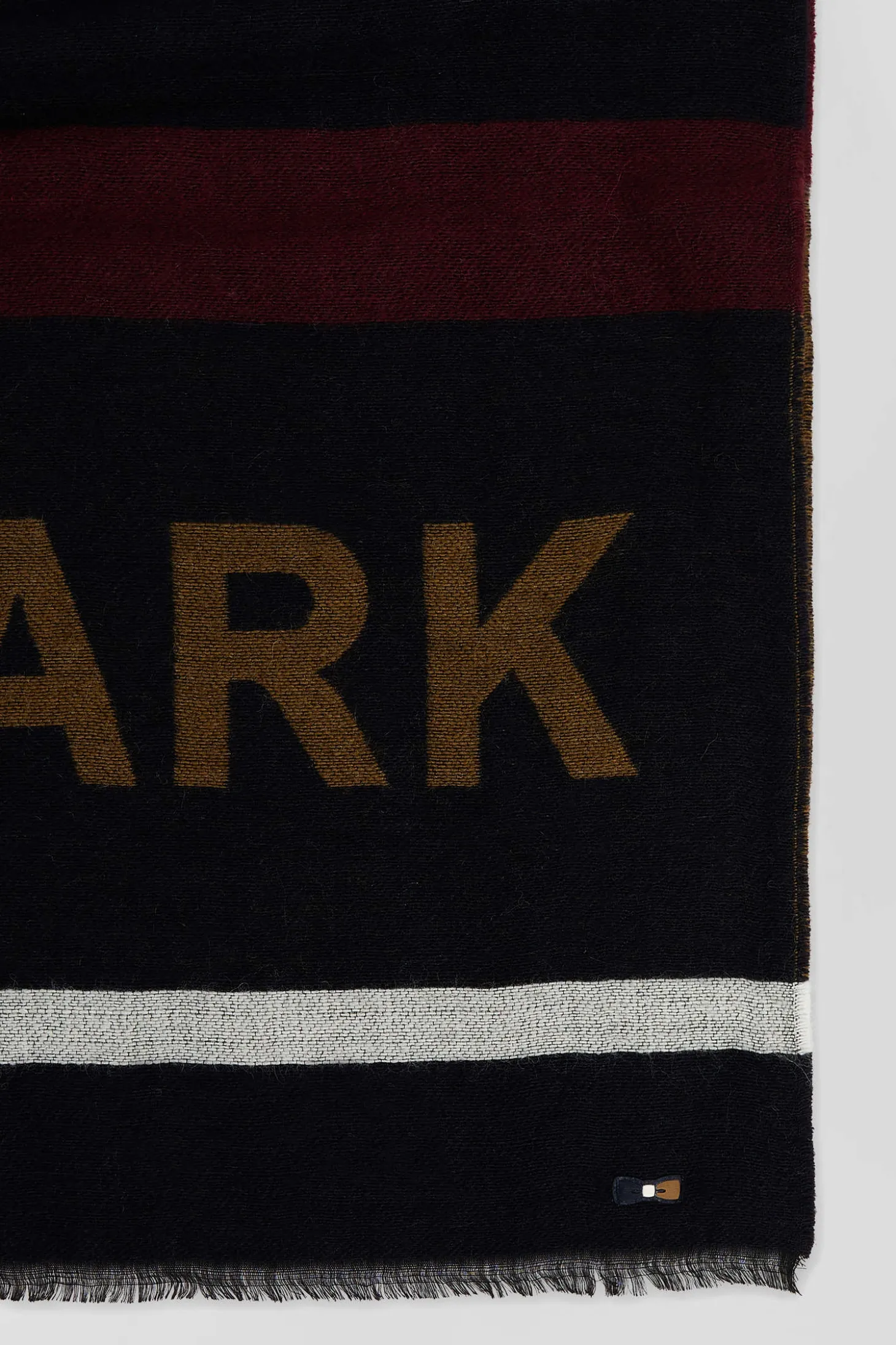 Burgundy striped scarf