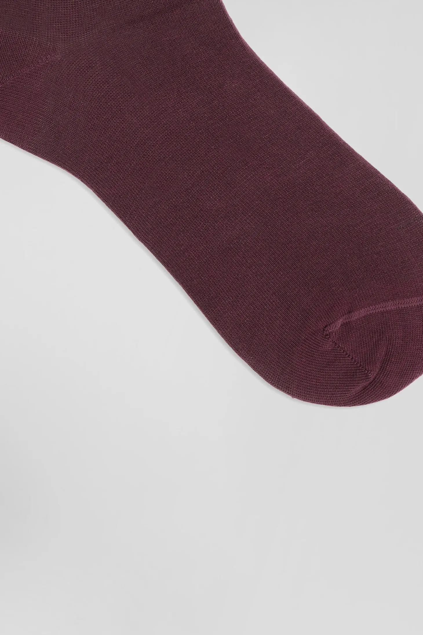 Burgundy striped stretch cotton socks