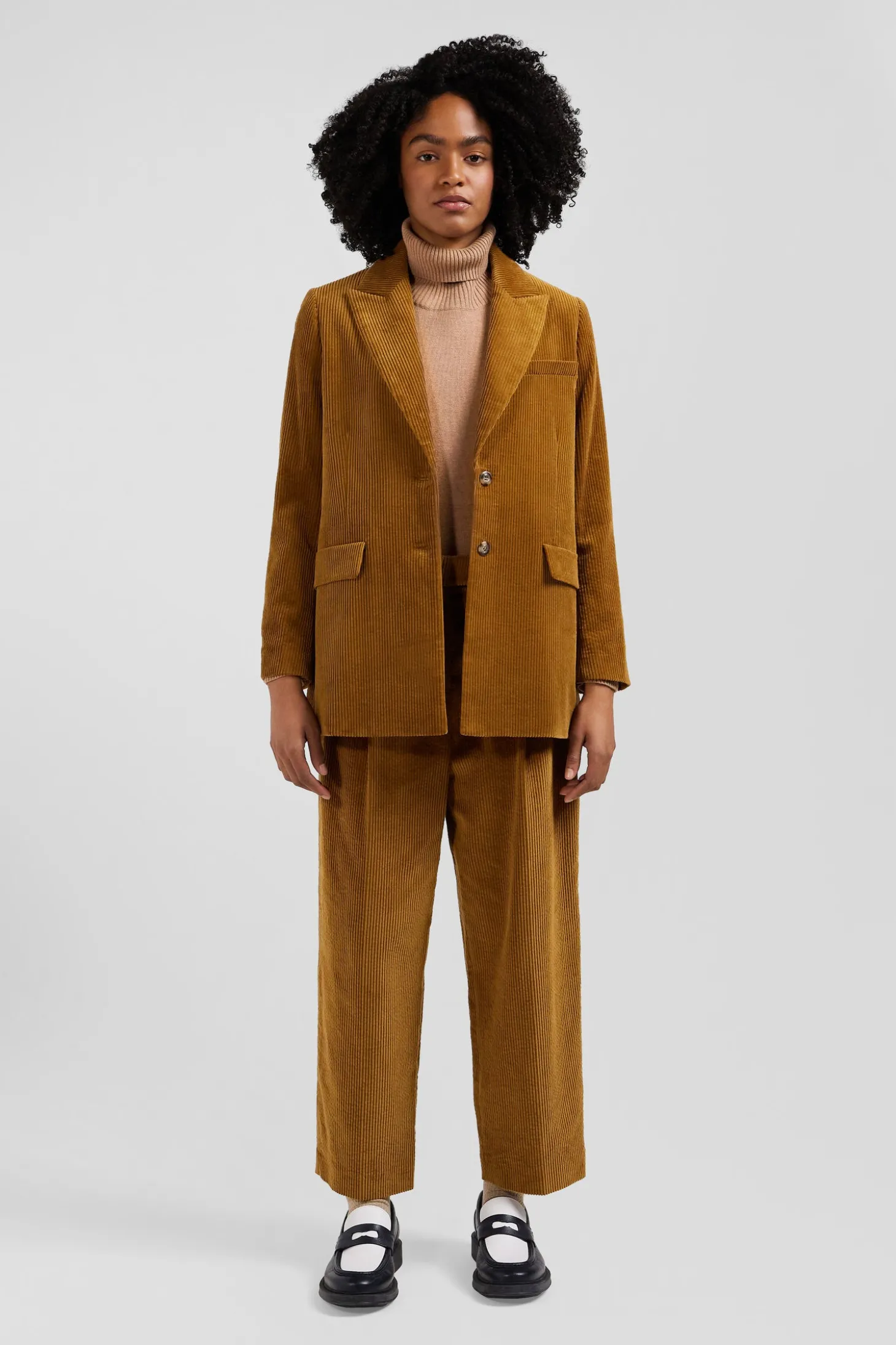 Camel corduroy blazer Modern fit