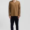 Camel long cotton pajamas