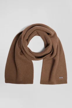 Camel plain cotton scarf