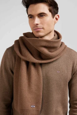 Camel plain cotton scarf