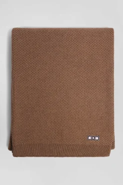 Camel plain cotton scarf