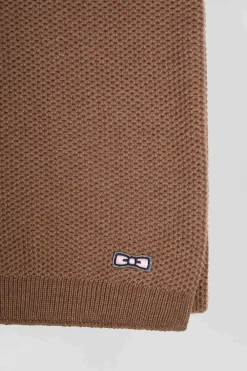 Camel plain cotton scarf