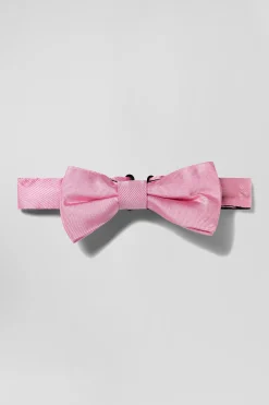 Children's pink silk bow tie