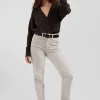 Comfort beige stretch cotton 5-pocket jeans