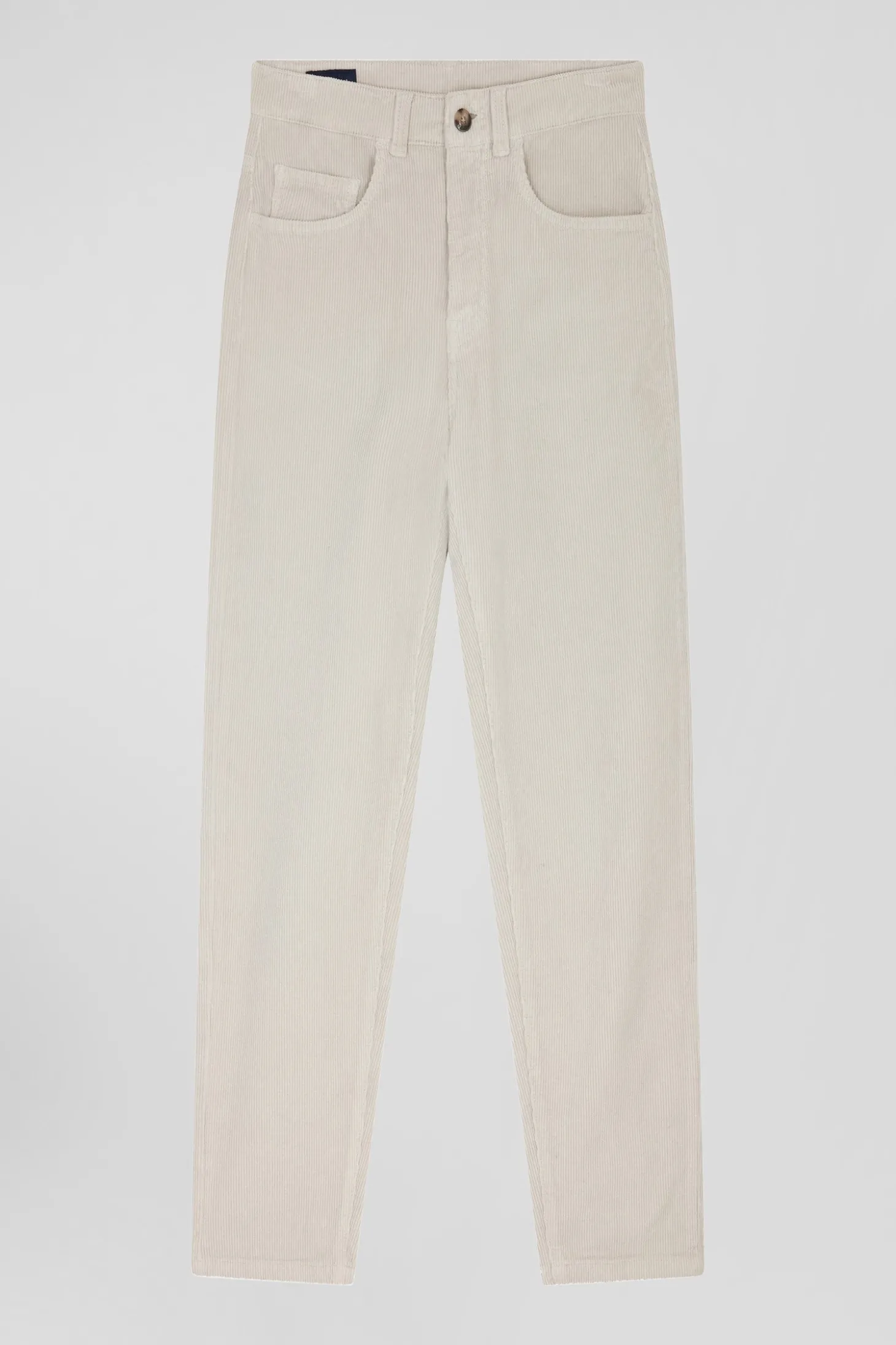 Comfort beige stretch cotton 5-pocket jeans