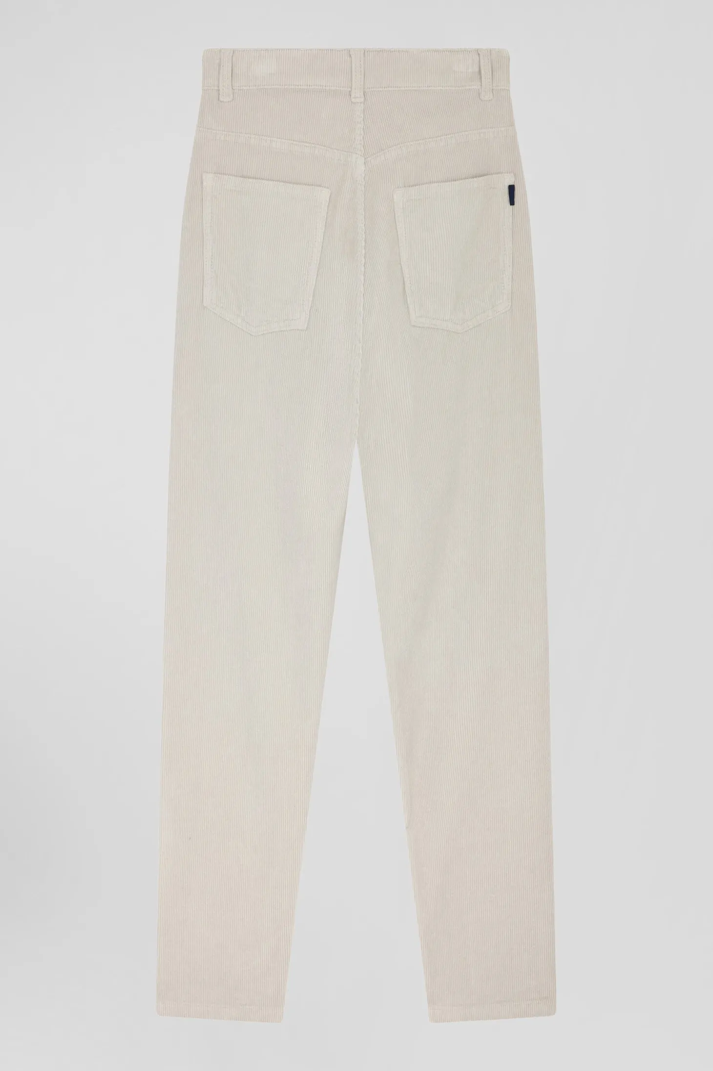 Comfort beige stretch cotton 5-pocket jeans