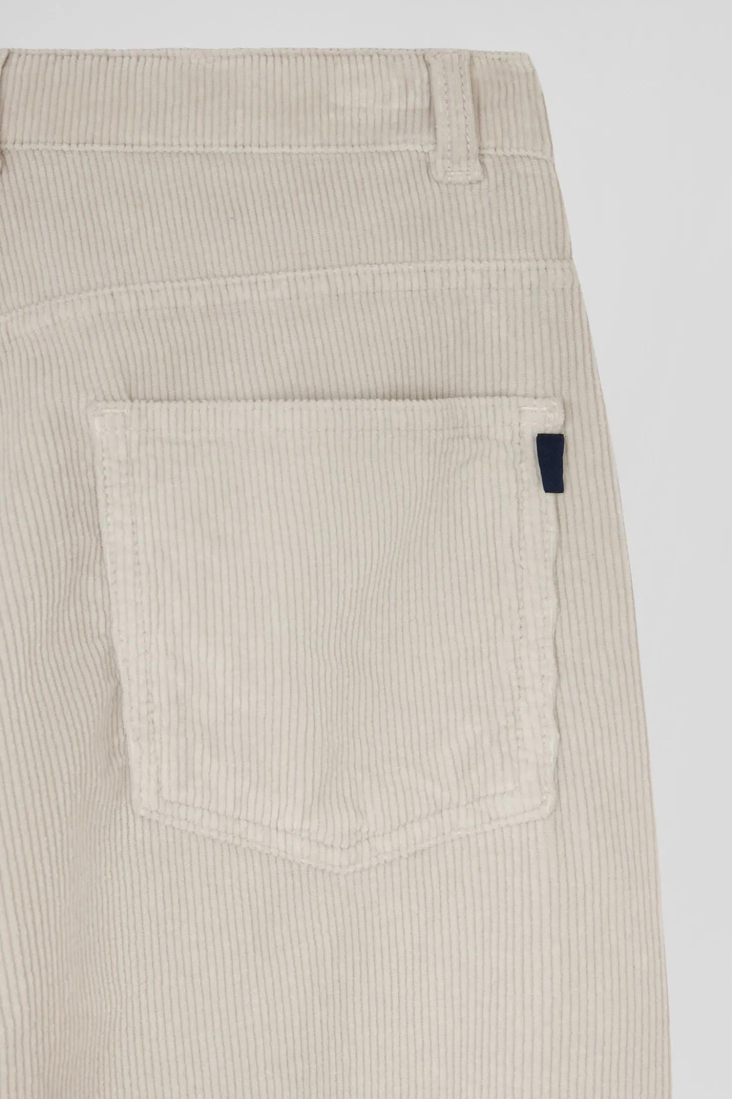 Comfort beige stretch cotton 5-pocket jeans