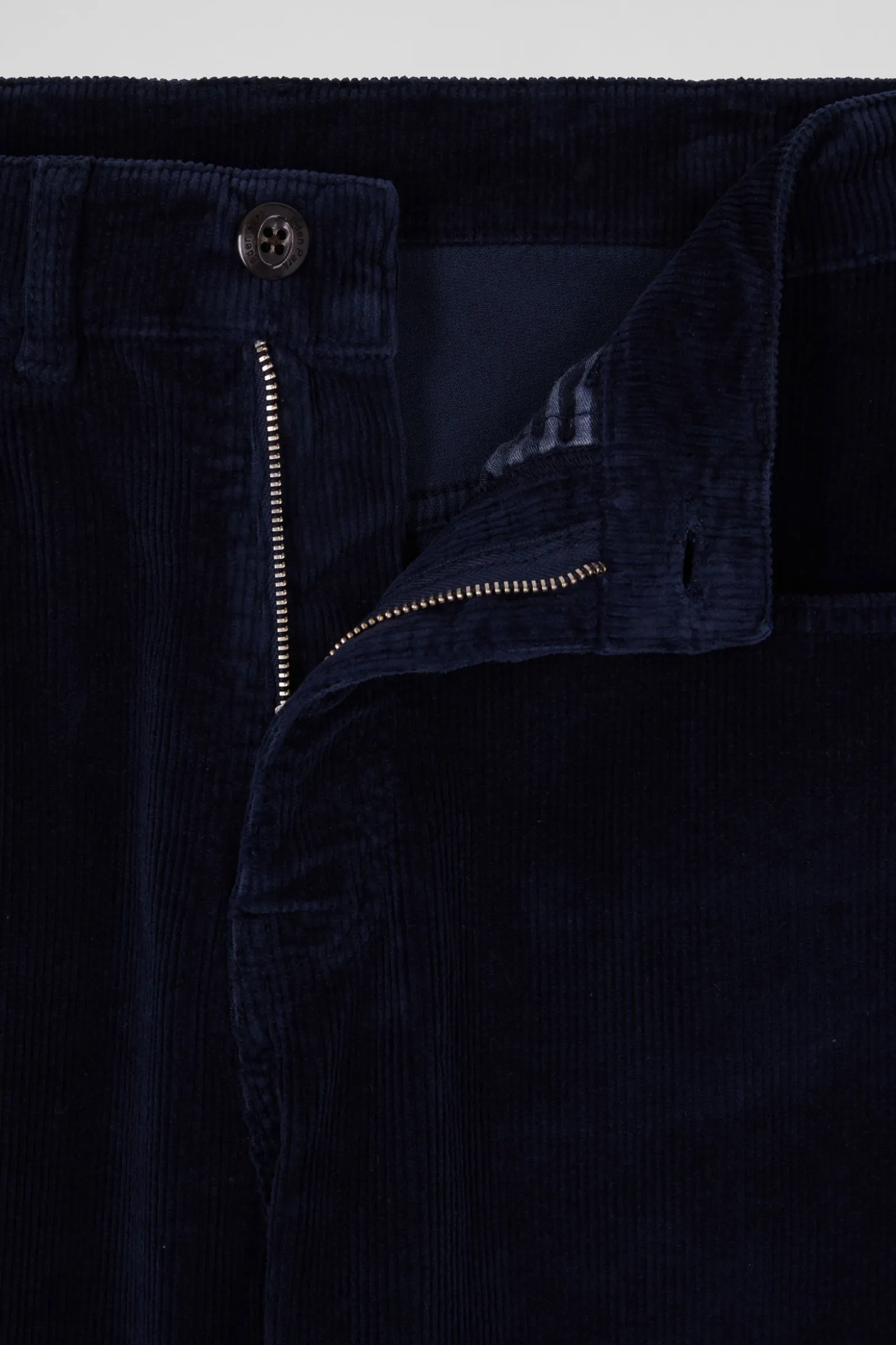 Comfort navy blue stretch cotton 5-pocket jeans