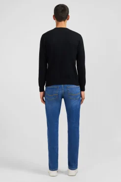 Crew black cotton jumper