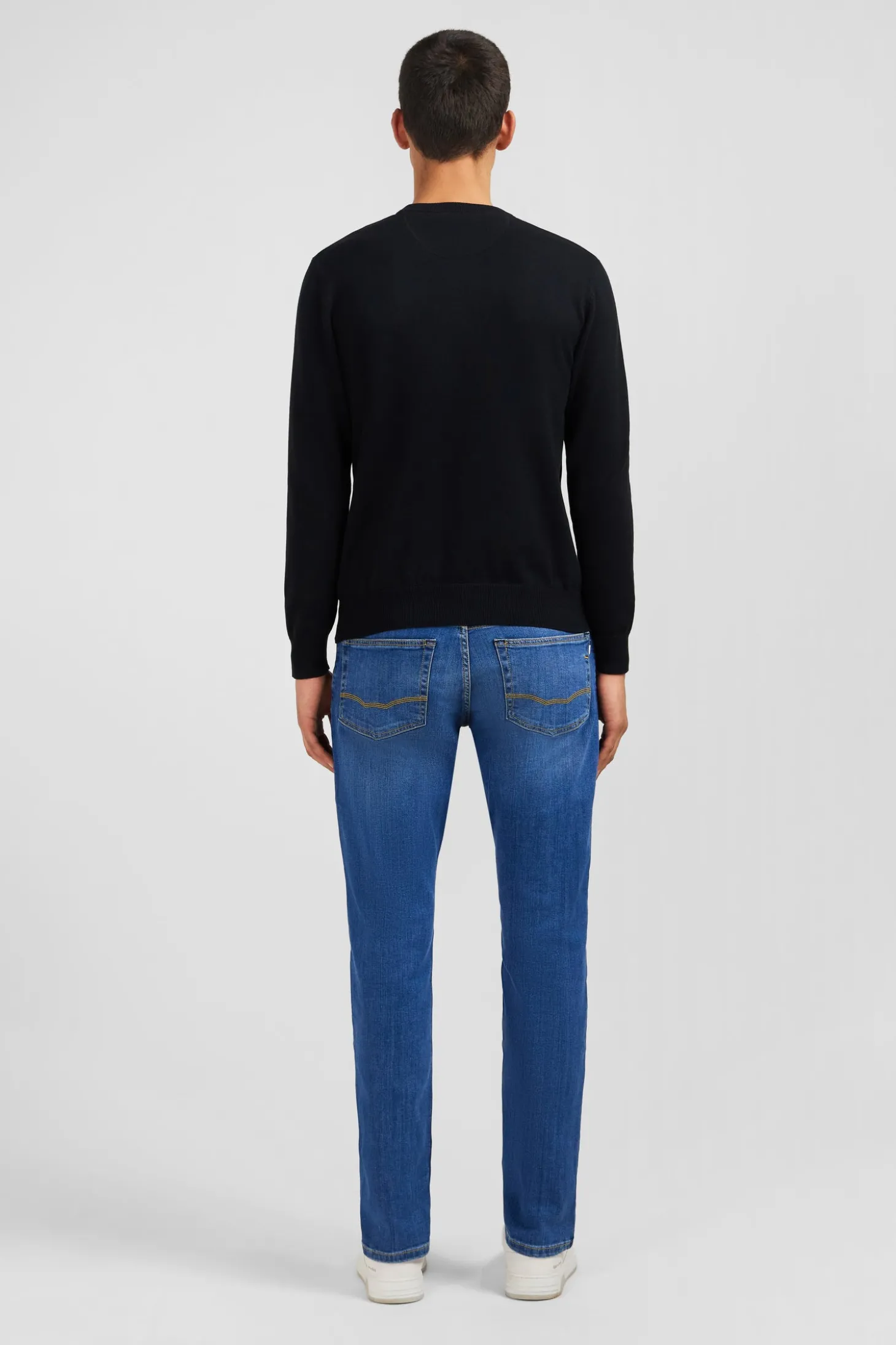 Crew black cotton jumper