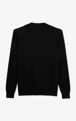 Crew black cotton jumper