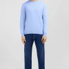 Crew light blue cotton jumper