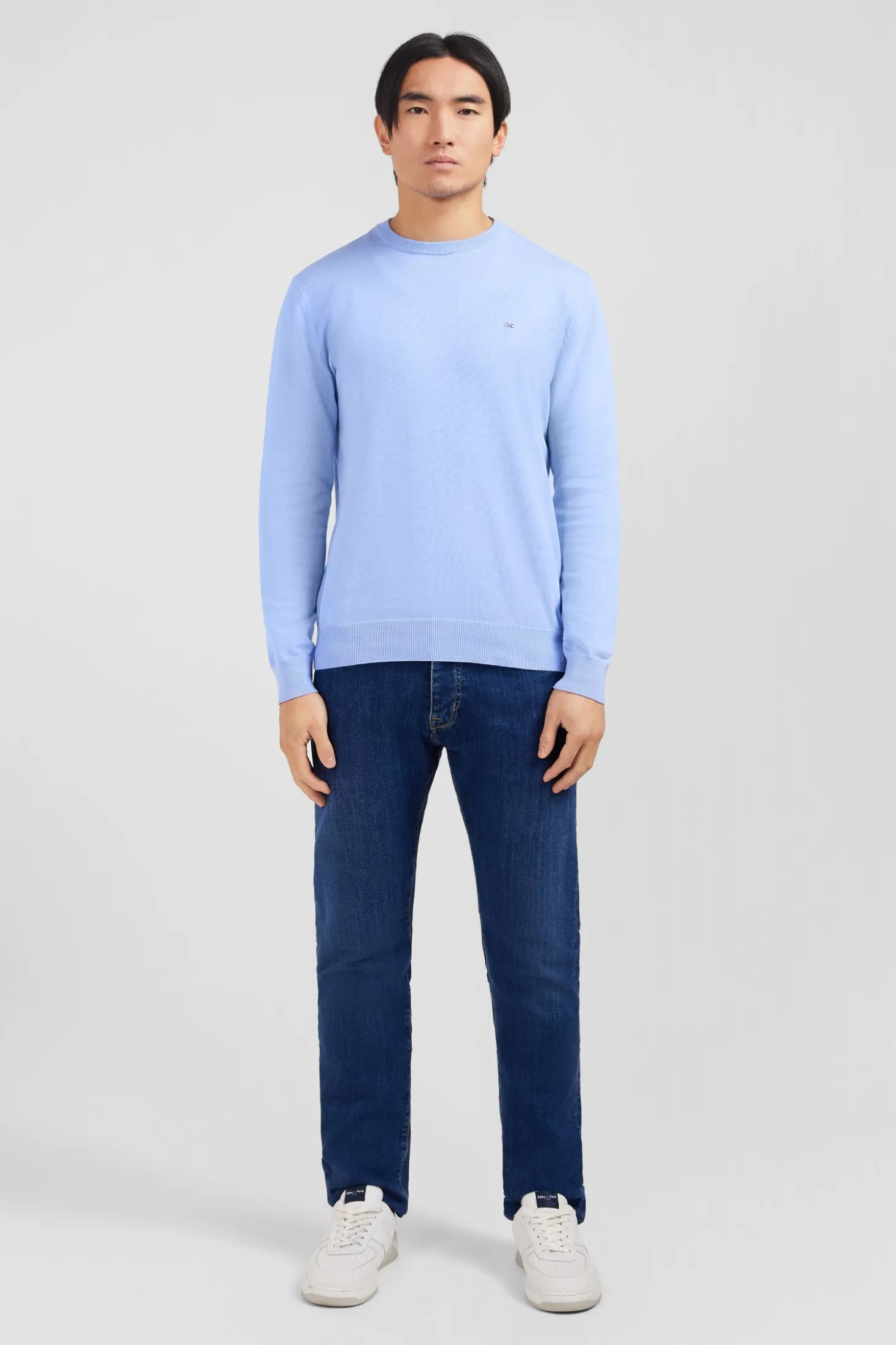 Crew light blue cotton jumper