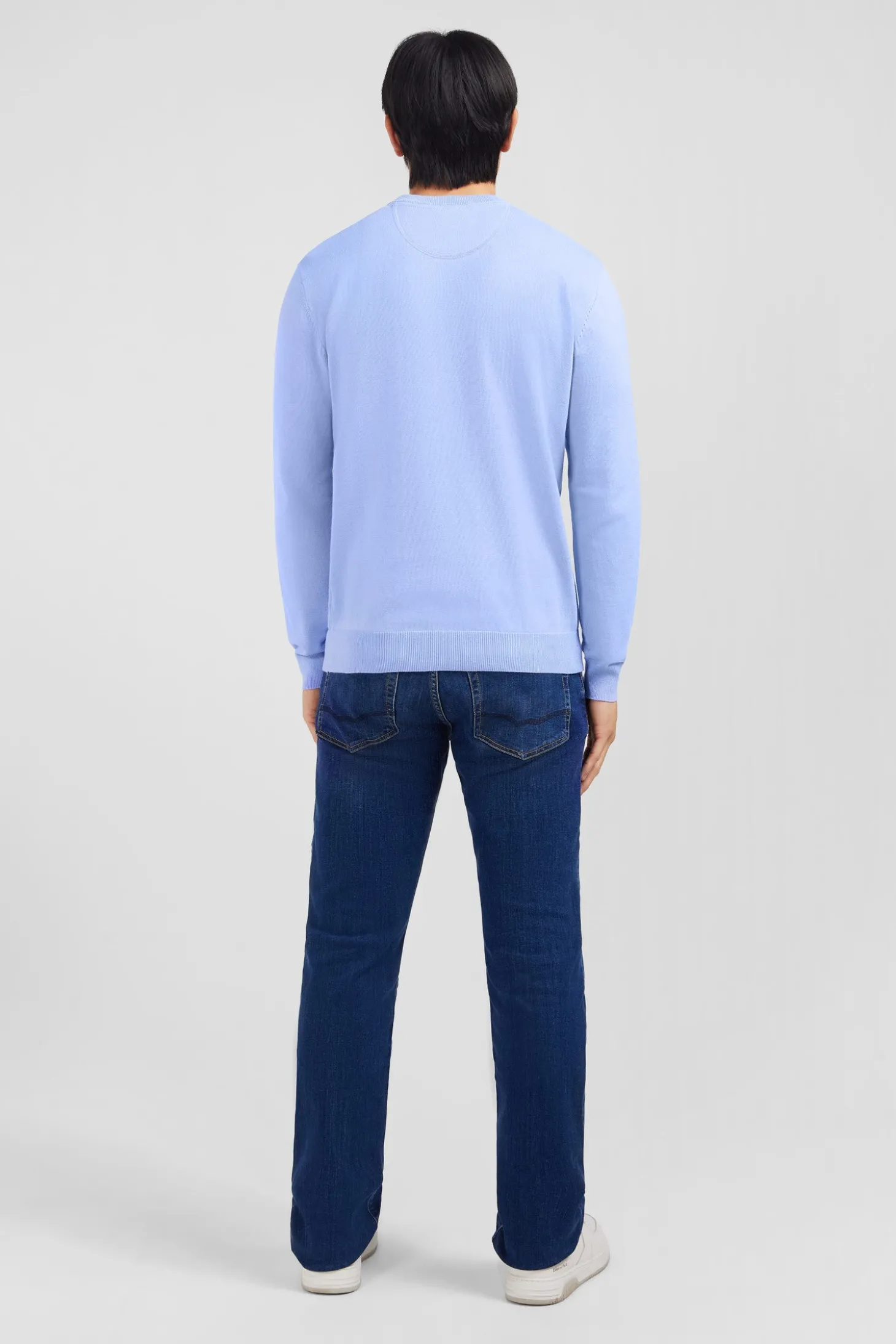 Crew light blue cotton jumper