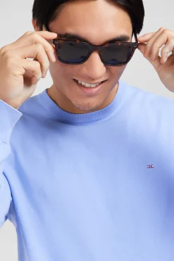 Crew light blue cotton jumper