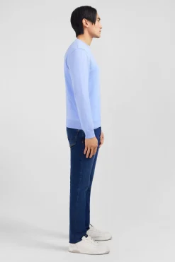 Crew light blue cotton jumper