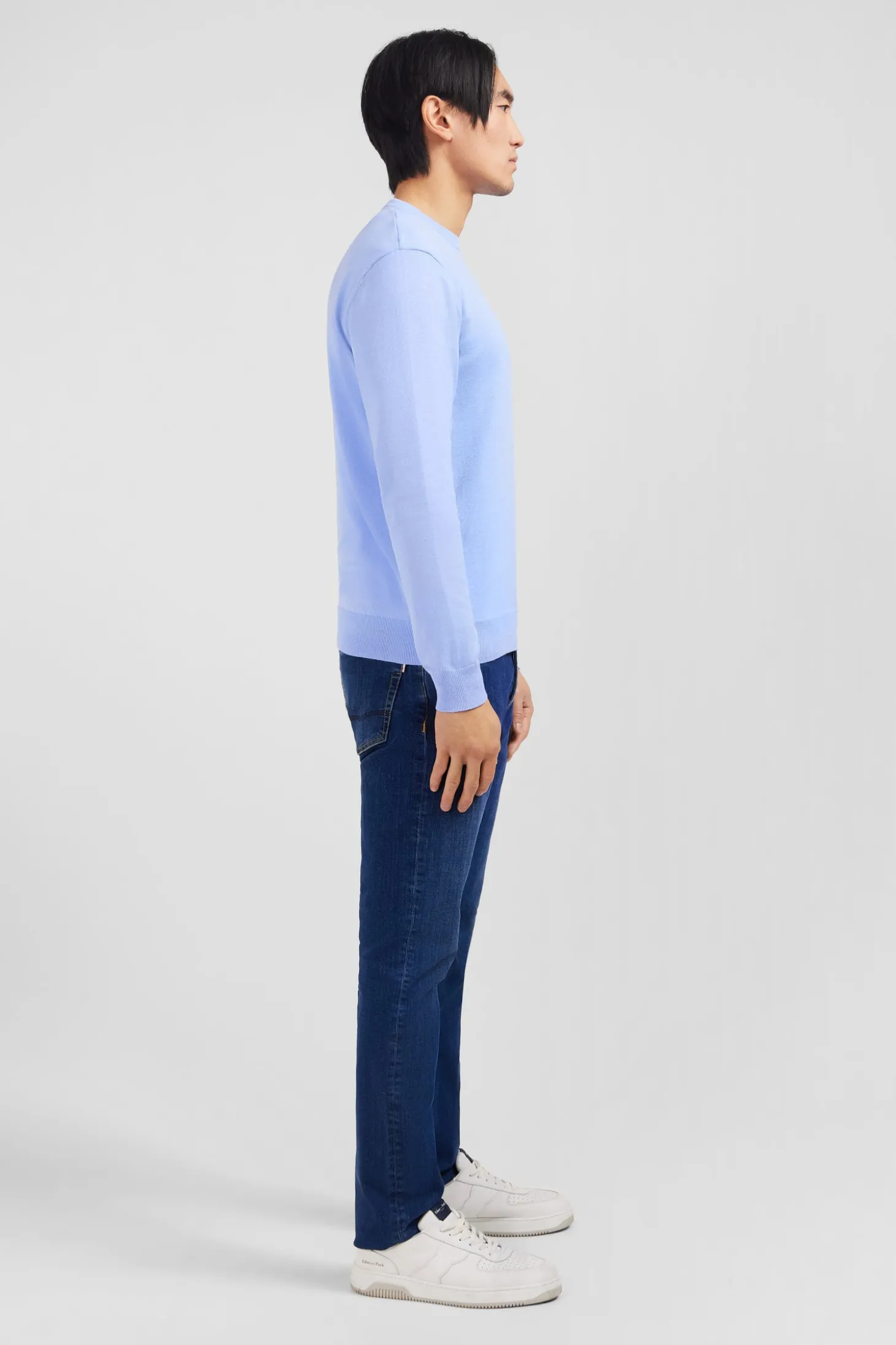 Crew light blue cotton jumper