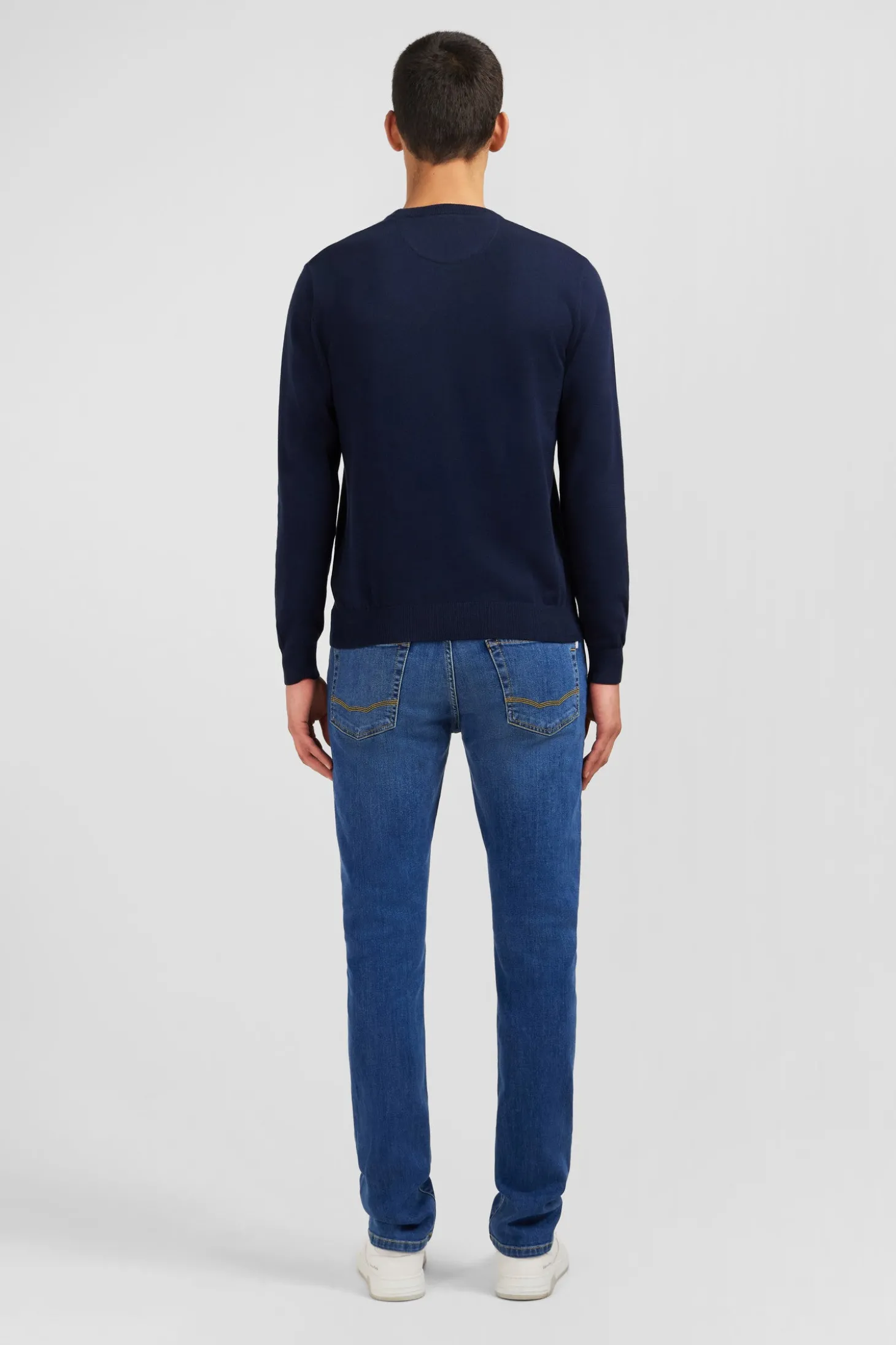 Crew navy blue cotton jumper