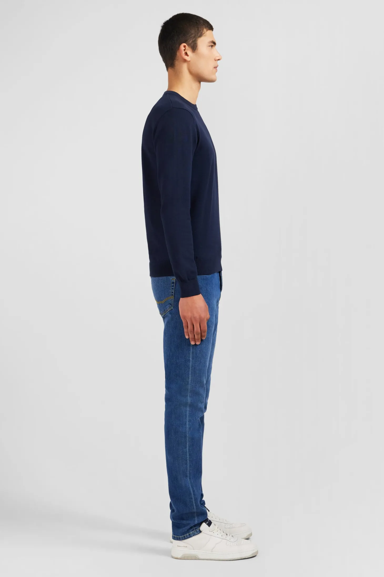 Crew navy blue cotton jumper