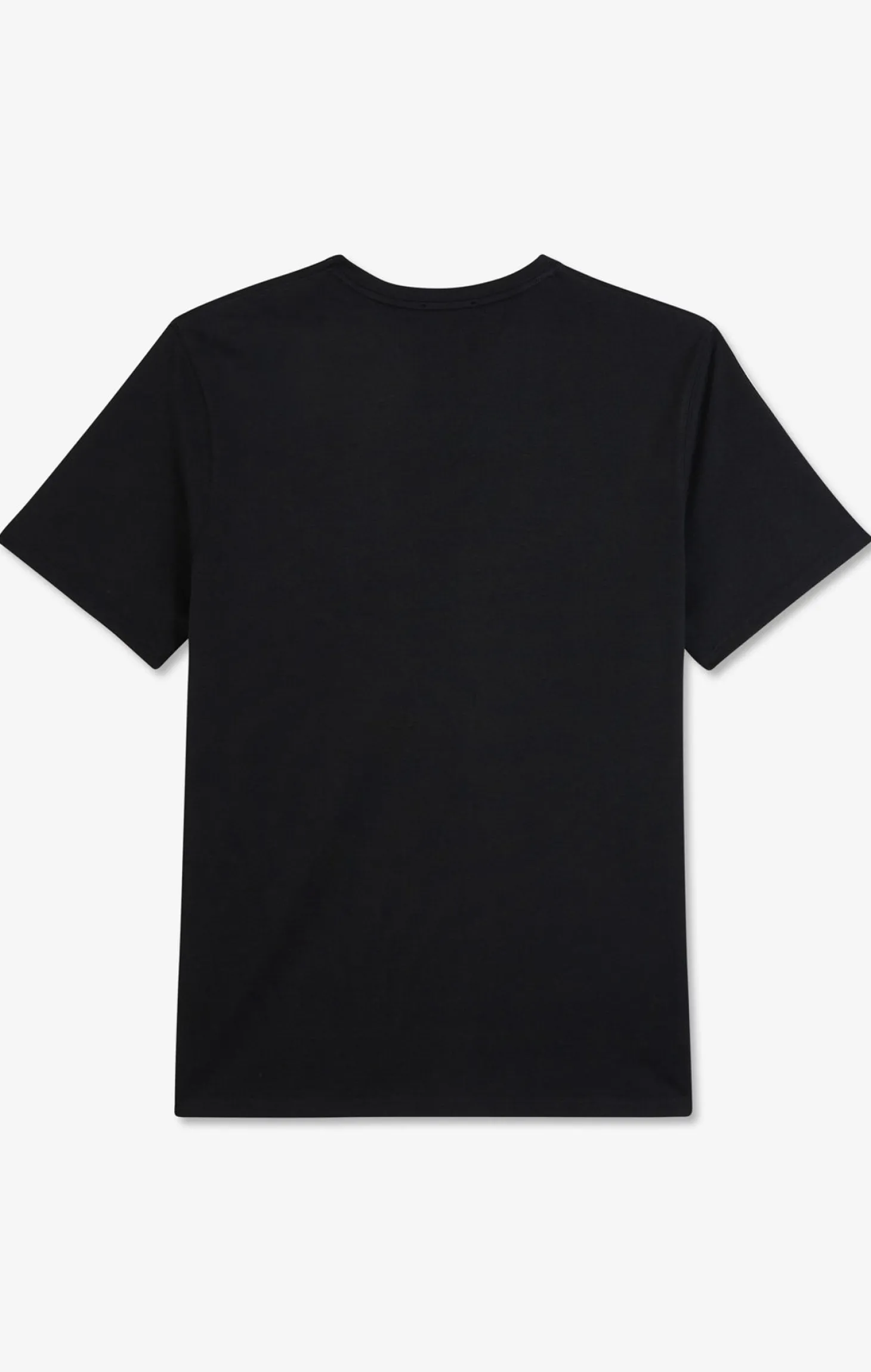 Crew neck black pima cotton t-shirt