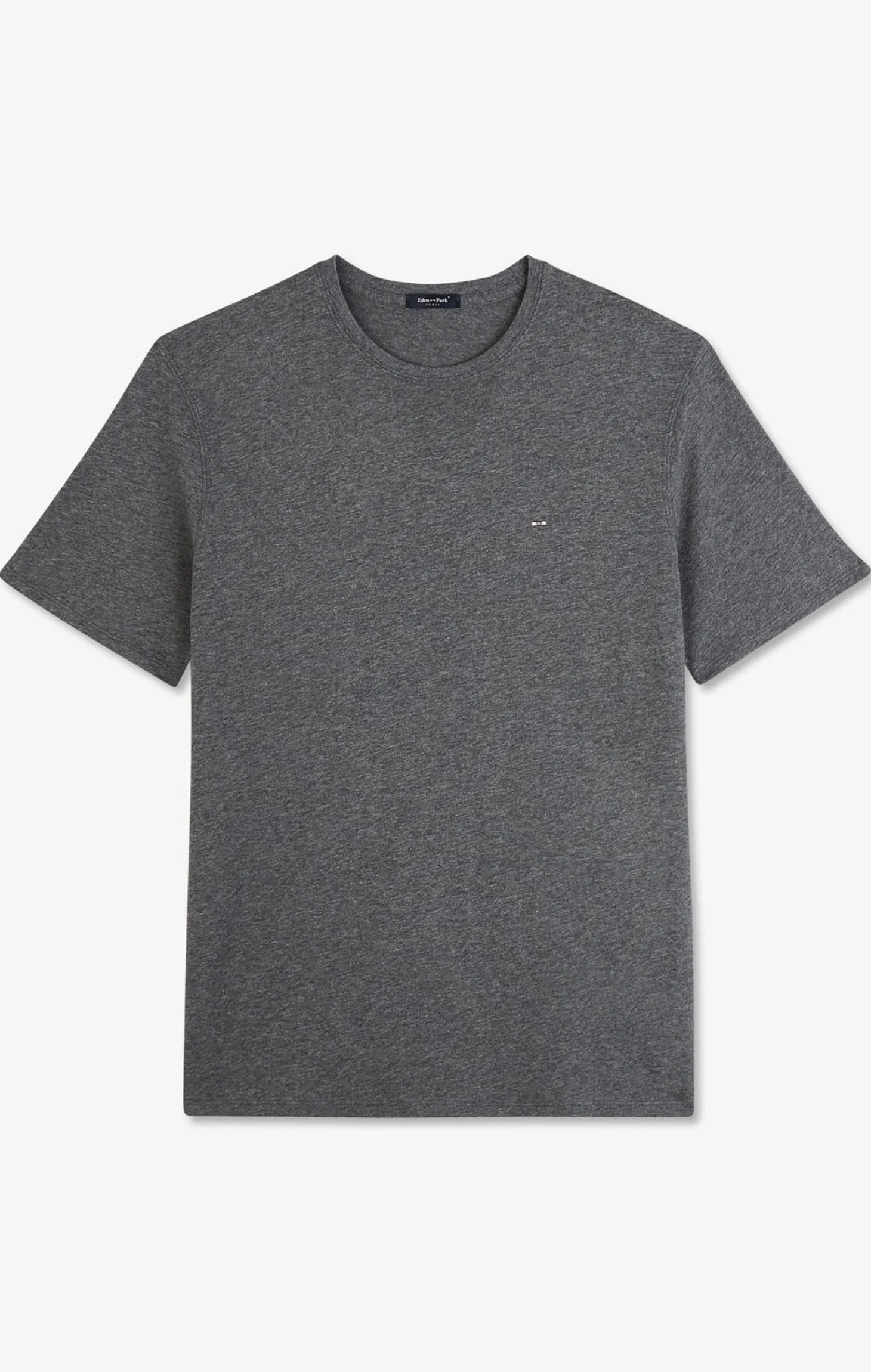 Crew neck grey pima cotton t-shirt