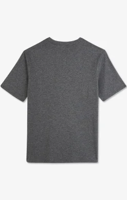 Crew neck grey pima cotton t-shirt