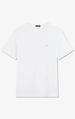 Crew neck white light pima cotton t-shirt