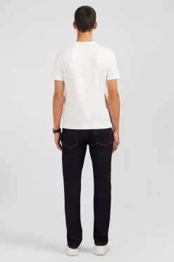 Crew neck white light pima cotton t-shirt