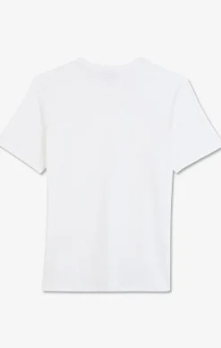 Crew neck white light pima cotton t-shirt