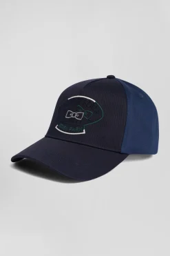 Dark blue bicolour cotton cap