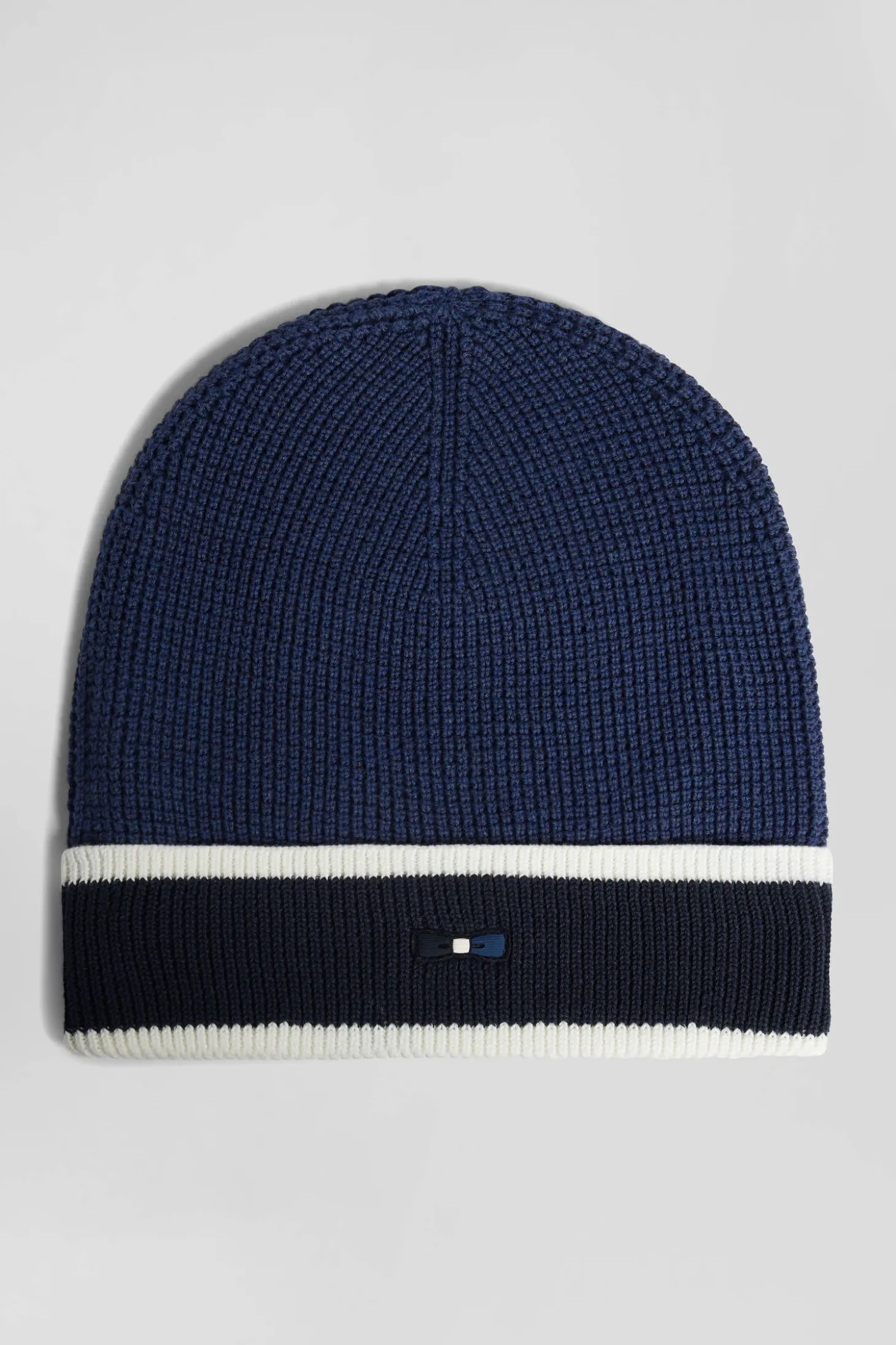 Dark blue cotton EP10 jacquard beanie