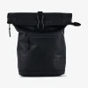 Dark blue embossed backpack