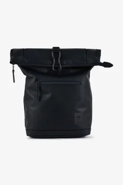 Dark blue embossed backpack